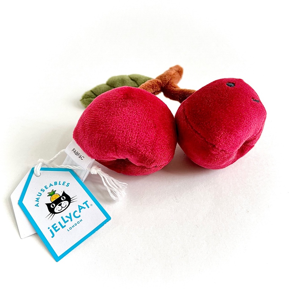 Jellycat Amuseable “Fabulous Cherry” Soft Stuffed Fruit Plush Toy (NWT) - Picture 5 of 6